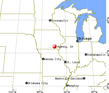 Agency, Iowa map