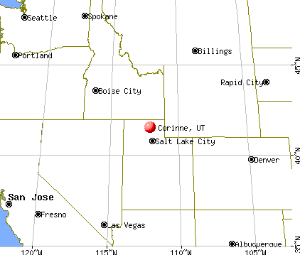 Corinne, Utah map