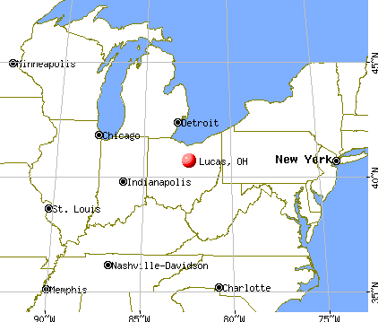 Lucas, Ohio map
