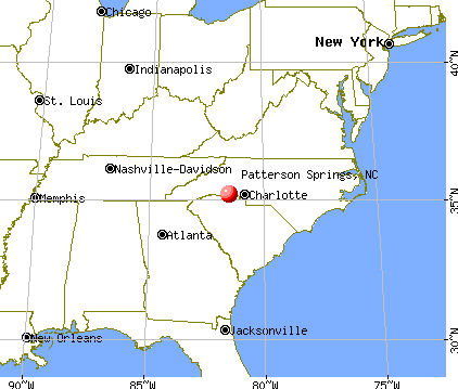 Patterson Springs, North Carolina map