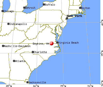 Boykins, Virginia map
