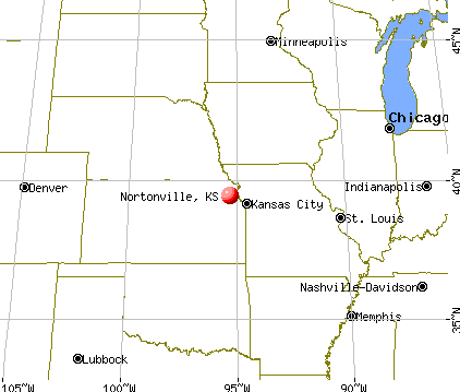 Nortonville, Kansas map