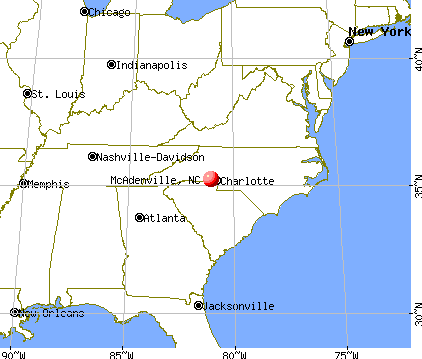 McAdenville, North Carolina map