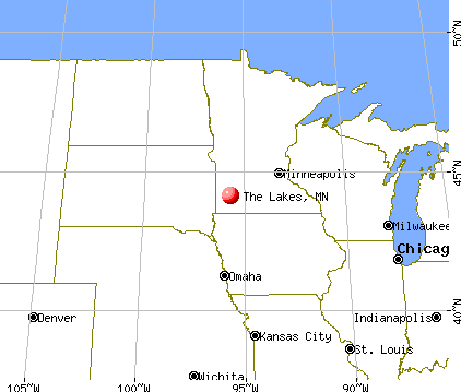 The Lakes, Minnesota map