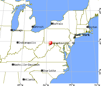 Grantsville, Maryland map