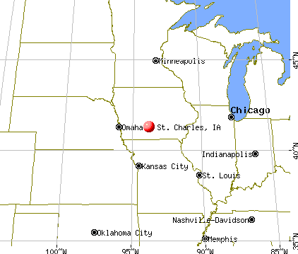 St. Charles, Iowa map