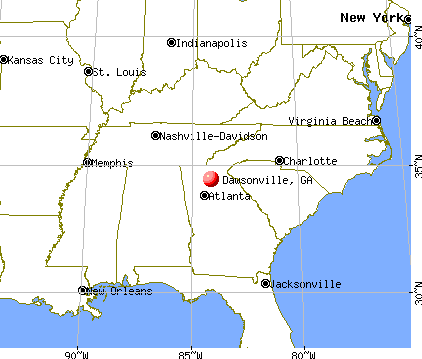 Dawsonville, Georgia map