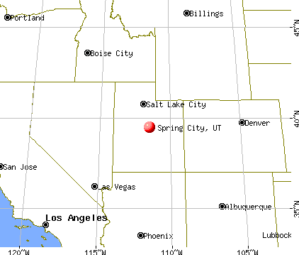 Spring City, Utah map