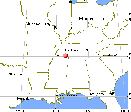 Eastview, Tennessee map