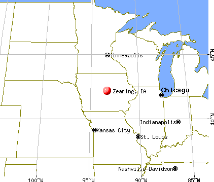 Zearing, Iowa map