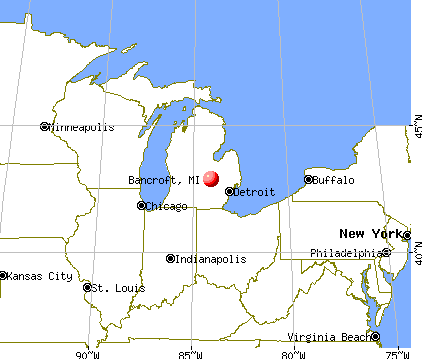 Bancroft, Michigan map