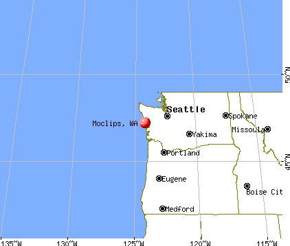 Moclips, Washington map