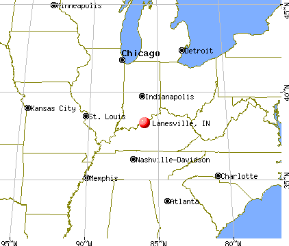 Lanesville, Indiana map