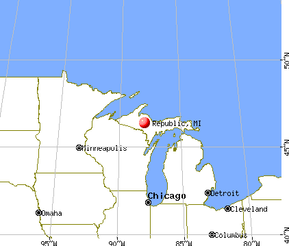 Republic, Michigan map