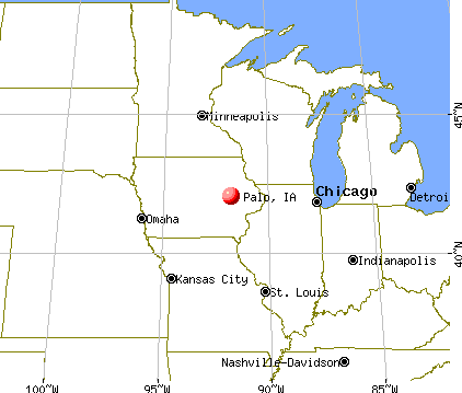 Palo, Iowa map
