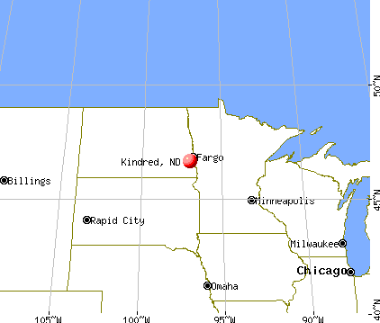 Kindred, North Dakota map
