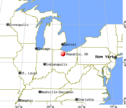 Republic, Ohio map