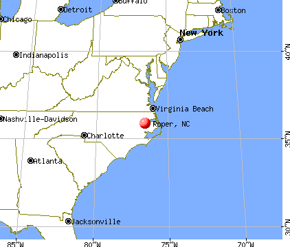 Roper, North Carolina map