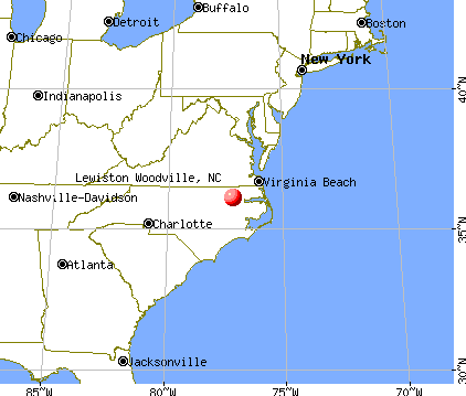 Lewiston Woodville, North Carolina map