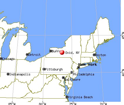 Ovid, New York map