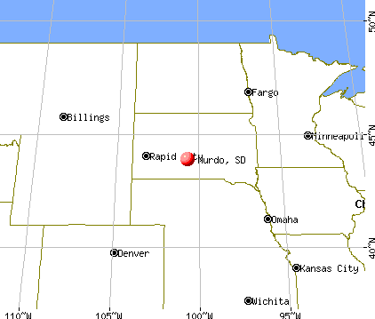 Murdo, South Dakota map