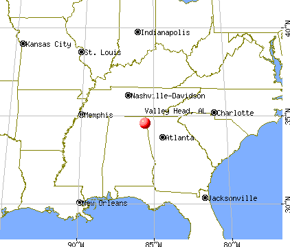Valley Head, Alabama map