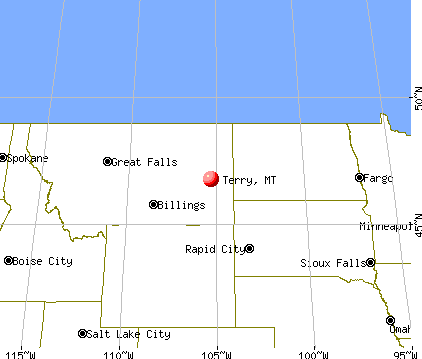 Terry, Montana map