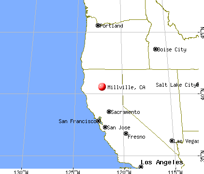 Millville, California map