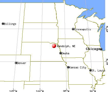 Randolph, Nebraska map
