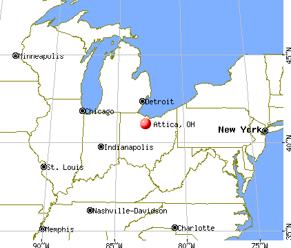 Attica, Ohio map