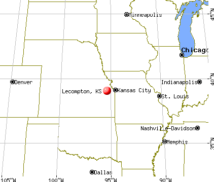 Lecompton, Kansas map