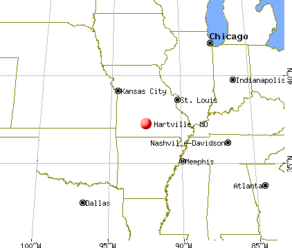 Hartville, Missouri map
