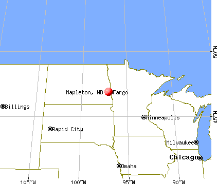 Mapleton, North Dakota map