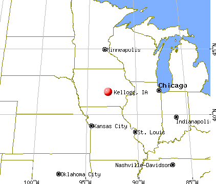 Kellogg, Iowa map