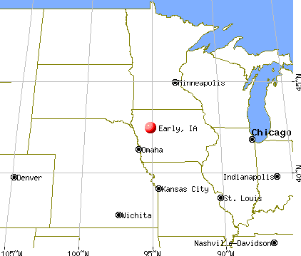 Early, Iowa map