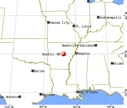 Austin, Arkansas map