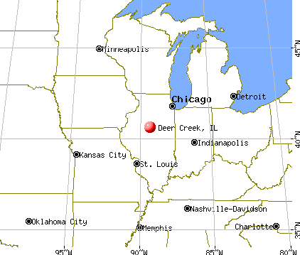 Deer Creek, Illinois map