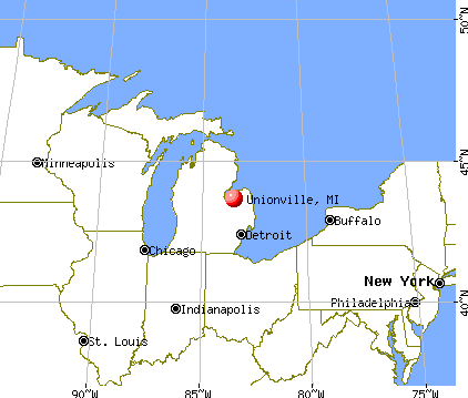 Unionville, Michigan map