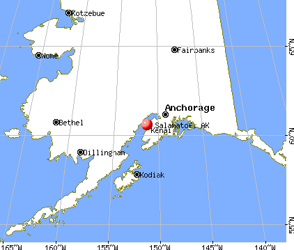 Salamatof, Alaska map