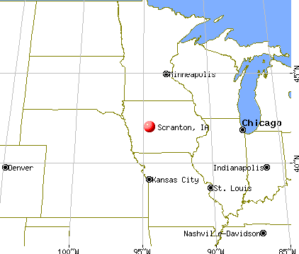 Scranton, Iowa map
