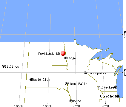 Portland, North Dakota map
