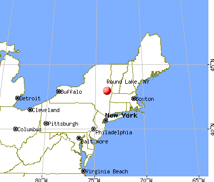 Round Lake, New York map