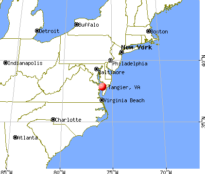 Tangier, Virginia map