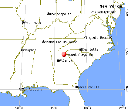 Mount Airy, Georgia map
