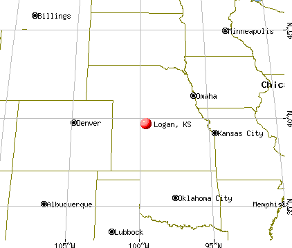 Logan, Kansas map