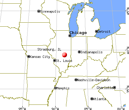 Strasburg, Illinois map