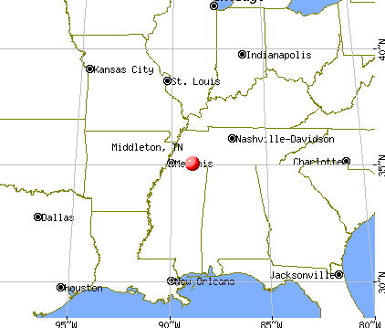 Middleton, Tennessee map