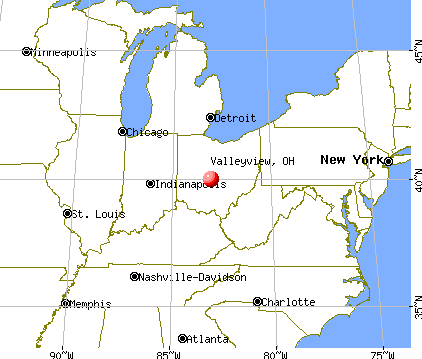 Valleyview, Ohio map
