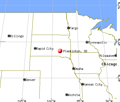 Plankinton, South Dakota map