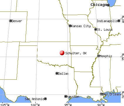 Schulter, Oklahoma map